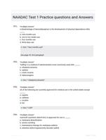 NAADAC Test 1 Practice questions and Answers