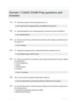 Domain 1 CASAC EXAM Prep questions and Answers