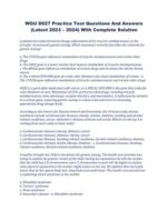 WGU D027 Practice Test Questions And Answers With Complete Solution 2024