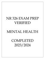 NR 326 EXAM PREP VERIFIED MENTAL HEALTH COMPLETED 2024