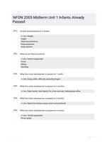 NFDN 2005 Midterm Unit 1 Infants Already Passed