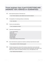 Power engineer class 4 part B QUESTIONS AND ANSWERS 100% VERIFIED A+ GUARANTEED