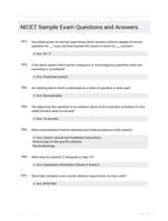 NICET Sample Exam Questions and Answers