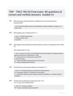 TNP - TNCC 9th Ed Final exam- 80 questions & correct and verified answers. Graded A+