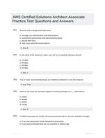 AWS Certified Solutions Architect Associate Practice Test Questions and Answers