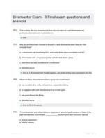 Divemaster Exam - B Final exam questions and answers