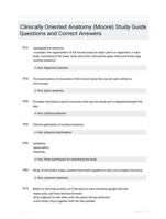 Clinically Oriented Anatomy (Moore) Study Guide Questions and Correct Answers