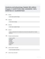 Anatomy and physiology Saladin 8th edition Chapter 2 QUESTIONS AND ANSWERS 100% VERIFIED A+ GUARANTEED