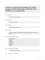 Anatomy and physiology Saladin 8th edition Chapter 2 QUESTIONS AND ANSWERS 100% VERIFIED A+ GUARANTEED