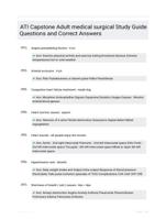 ATI Capstone Adult medical surgical Study Guide Questions and Correct Answers