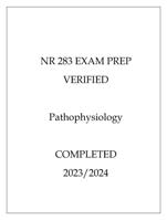 NR 283 EXAM PREP VERIFIED Pathophysiology COMPLETED 2024