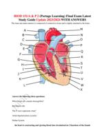 BIOD 151/A & P 2 (Portage Learning) Final Exam Latest Study Guide Update 2024