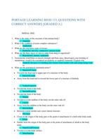 PORTAGE LEARNING BIOD 151 QUESTIONS WITH CORRECT ANSWERS [GRADED A ] 2024