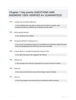 Chapter 1 key points QUESTIONS AND ANSWERS 100% VERIFIED A+ GUARANTEED