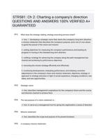 STR581: Ch 2: Charting a company's direction QUESTIONS AND ANSWERS 100% VERIFIED A+ GUARANTEED