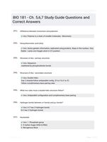 BIO 181 - Ch. 5,6,7 Study Guide Questions and Correct Answers