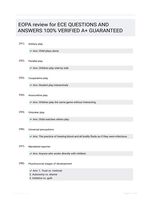 EOPA review for ECE QUESTIONS AND ANSWERS 100% VERIFIED A+ GUARANTEED