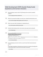 Web Development EOPA Quizlet Study Guide Questions and Correct Answers