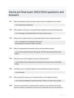 Davita pct final exam 2023/2024 questions and Answers