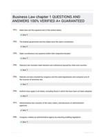 Business Law chapter 1 QUESTIONS AND ANSWERS 100% VERIFIED A+ GUARANTEED