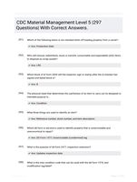 CDC Material Management Level 5 |297 Questions| With Correct Answers.