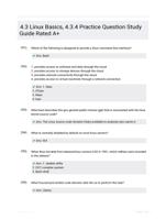 4.3 Linux Basics, 4.3.4 Practice Question Study Guide Rated A+