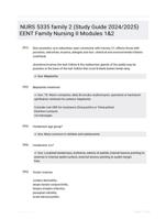 NURS 5335 family 2 (Study Guide 2024/2025) EENT Family Nursing II Modules 1&2