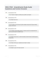 WGU C963 - Amendments Study Guide Questions and Correct Answers