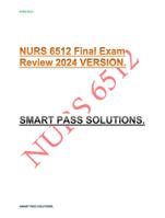 NURS 6512 Final Exam Review 2024-2025 VERSION.