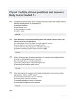 Chp 64 multiple choice questions and answers  Study Guide Graded A+