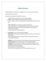 Public Finance overview analysis