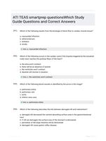 ATI TEAS smartprep questionsWhich Study Guide Questions and Correct Answers