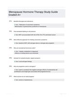 Menopause Hormone Therapy Study Guide Graded A+