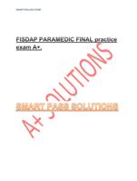 FISDAP PARAMEDIC FINAL practice exam 2024 LATEST VERSION UPDATE WITH QUESTIONS AND REVISED CORRECT ANSWERS RATED A+.