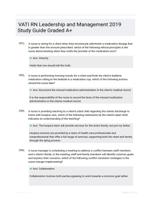 VATI RN Leadership and Management 2019 Study Guide Graded A+