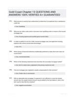 Gold Coast Chapter 13  QUESTIONS AND ANSWERS 100% VERIFIED A+ GUARANTEED