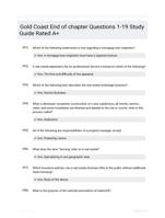 Gold Coast End of chapter Questions 1-19 Study Guide Rated A+