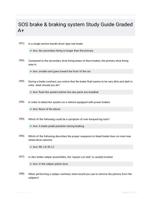 SOS brake & braking system Study Guide Graded A+