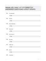 Master ASL Units 1-4 115 CORRECTLY ANSWERED QUESTIONS LATEST UPDATE