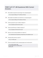 FDNY CoF G71 |80 Questions| With Correct Answers.