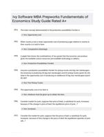 Ivy Software MBA Prepworks Fundamentals of Economics Study Guide Rated A+