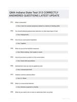 QMA Indiana State Test 313 CORRECTLY ANSWERED QUESTIONS LATEST UPDATE