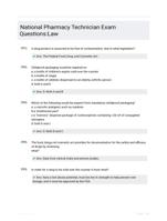 National Pharmacy Technician Exam Questions:Law