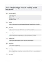 PSYC 140 (Portage) Module 3 Study Guide Graded A+