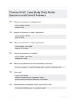 Thomas Smith Case Study Study Guide Questions and Correct Answers