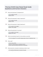 Thomas Smith Case Study Study Guide Questions and Correct Answers