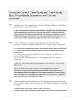 Infection Control Case Study and Case Study Quiz Study Guide Questions and Correct Answers