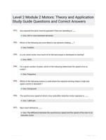 Level 2 Module 2 Motors: Theory and Application Study Guide Questions and Correct Answers