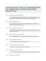 Comptia Security+ (SY0-701) EXAM QUESTIONS (107 TERMS) WITH VERIFIED DEFINITIONS UPDATED 2024