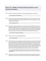 Nurs 511 Week 6 Study Guide Questions and Correct Answers